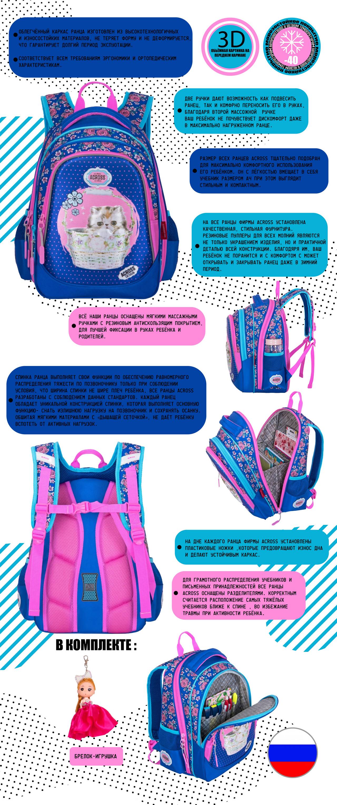 Школьные рюкзаки марок АКРОСС (Across) Школьные рюкзаки марок АКРОСС (Across)