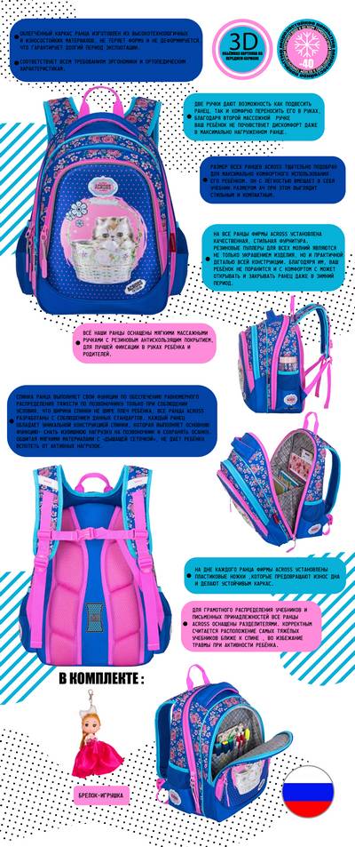 Школьные рюкзаки марок АКРОСС (Across) Школьные рюкзаки марок АКРОСС (Across)